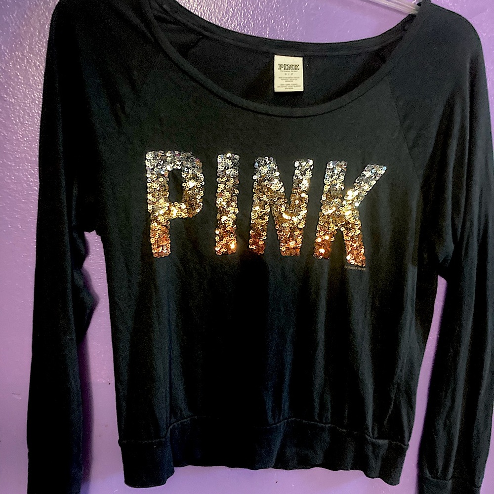 Vs pink Victoria’s Secret ombré silver gold bling rare & vintage. Size Xs